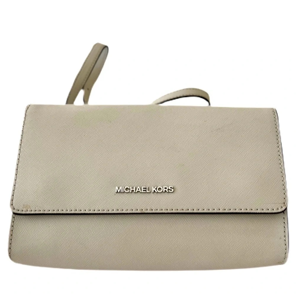 Michael Kors Large Saffiano Leather Crossbody Bag. 9.75"W X 6"H X 1.75"D